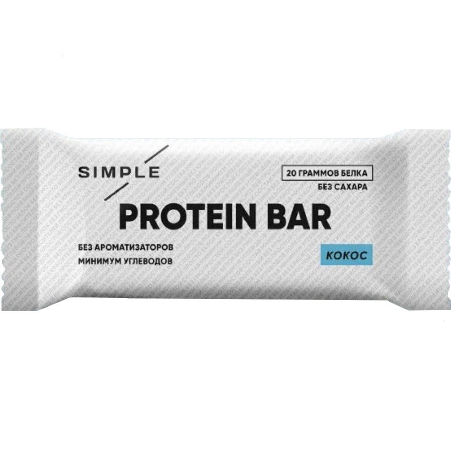 Батончик протеиновый «Protein Bar» неглазированный, кокос, 50 гр.
