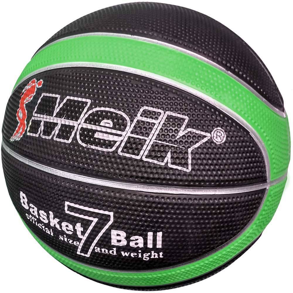 Мяч баскетбольный № 7 «MK2310» резина, клееный, цв: зелено-черный.