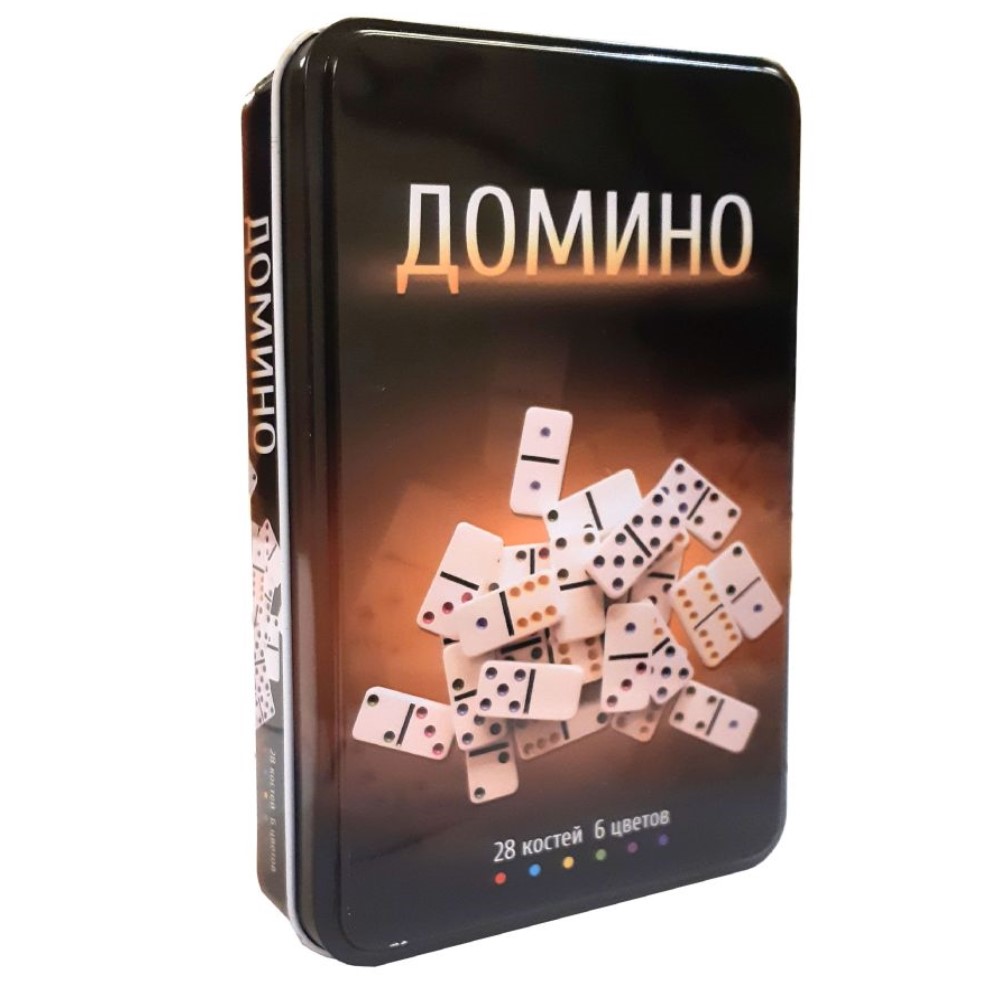 Игра настольная «Домино» железная коробка.